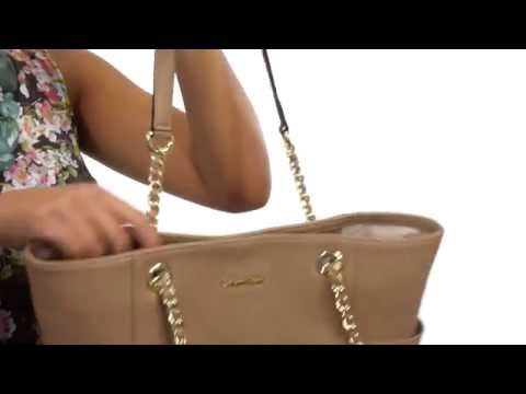 Calvin Klein Hayden Saffiano Leather Chain Crossbody Bag