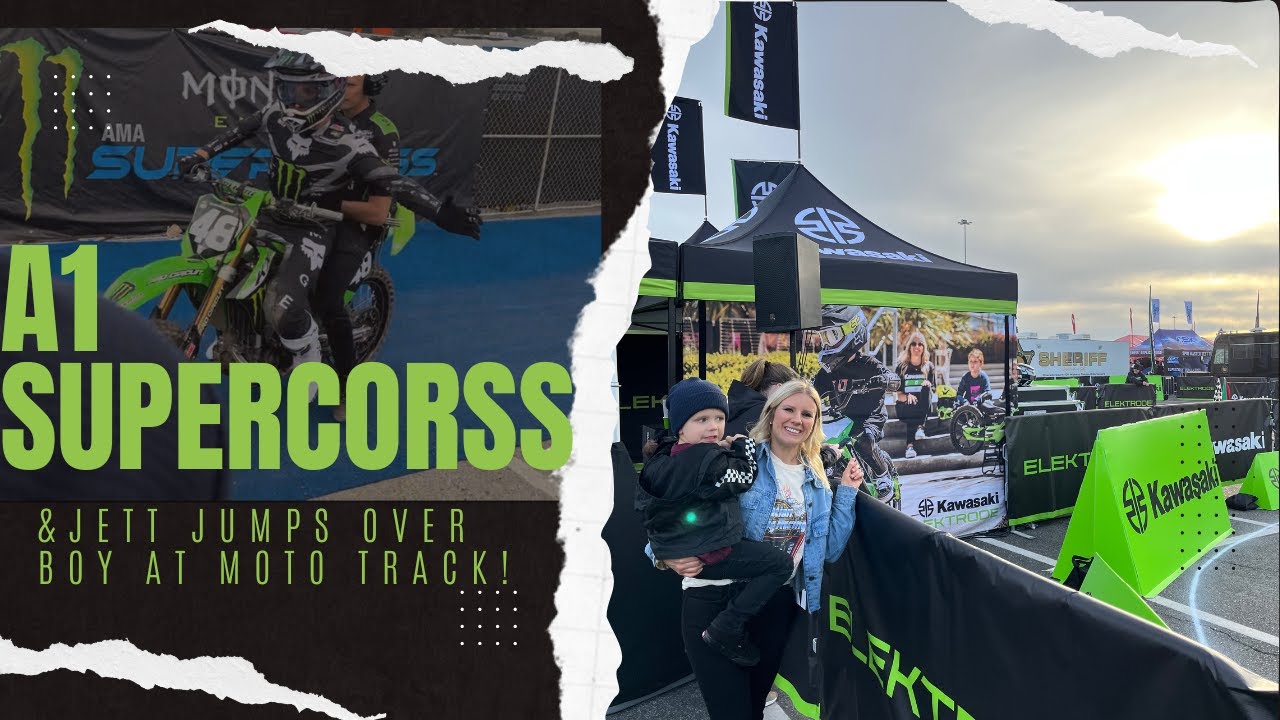 A1 SUPERCROSS 2023 !!! Jett JUMPS a KID at MOTO Track