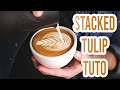 Latte art tutorial  stacked tulip