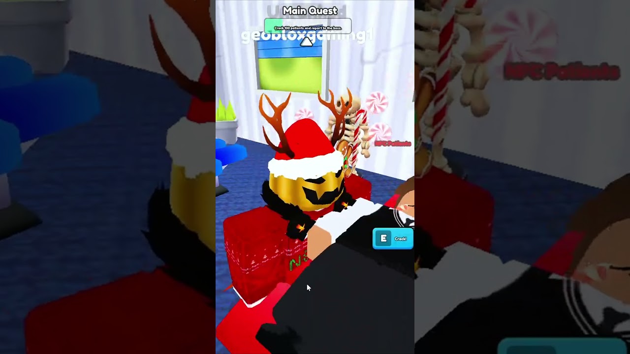 I snapped Darius neck off in crack it! (chiropractor Simulator) Roblox!
