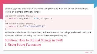 How to Correctly Format Strings to Populate Labels in Swift
