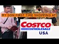My Son First Time Grocery Shopping at Costco USA