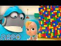 거대 블록 타워 쌓기 | ・알포 1시간 모아보기・시즌 5・재미있는 어린이 만화 모음!・로봇알포 Arpo The Robot