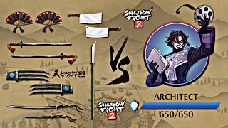 Shadow Fight 2 | All Boss Weapons vs Architect