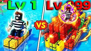 สร้างเรือ Level1 VS Level999 ตะลุยด่าน! |Roblox Make a Boat!