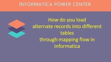How do you load alternate records into different tables through mapping flow in informatica