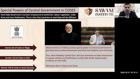 Webinar on Major Highlights of New Labour Codes