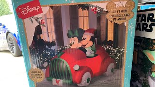 Gemmy Airblown Mickey Mouse and Minnie Mouse in Car Christmas Inflatable Lowes 2021