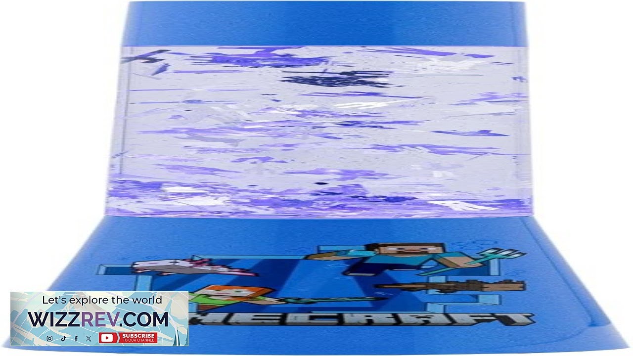 Paladone Minecraft Character Officially Licensed Glitter Flow Lamp or Night Mood Lighting