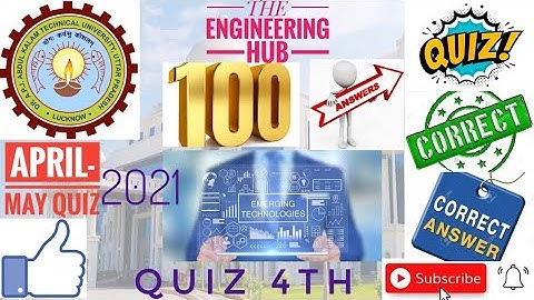 AKTU PRUTOR AI QUIZ 4|| EMERGING TECHNOLOGY FOR ENGINEERING || THE ENGINEERING HUB