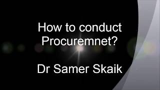 How to conduct procurement for a project?