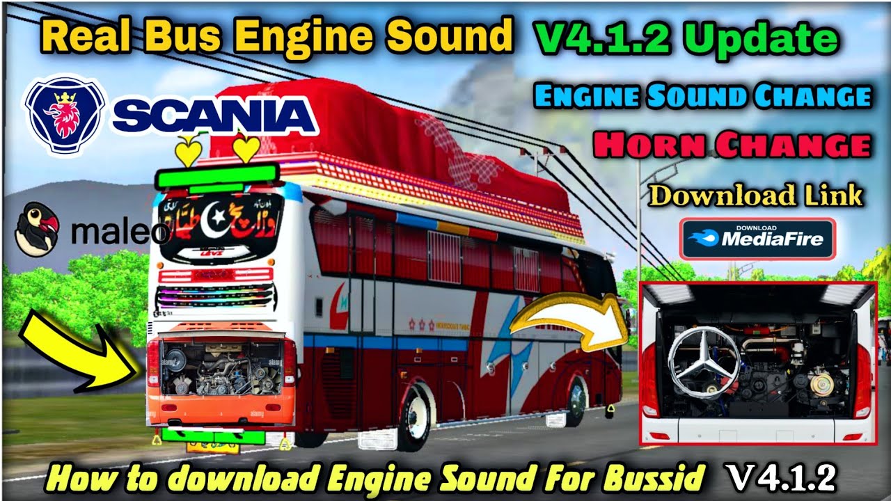 Bussid v4.1.2 Engine Sound Change | Leyland Engine sound mod ! Bus ...