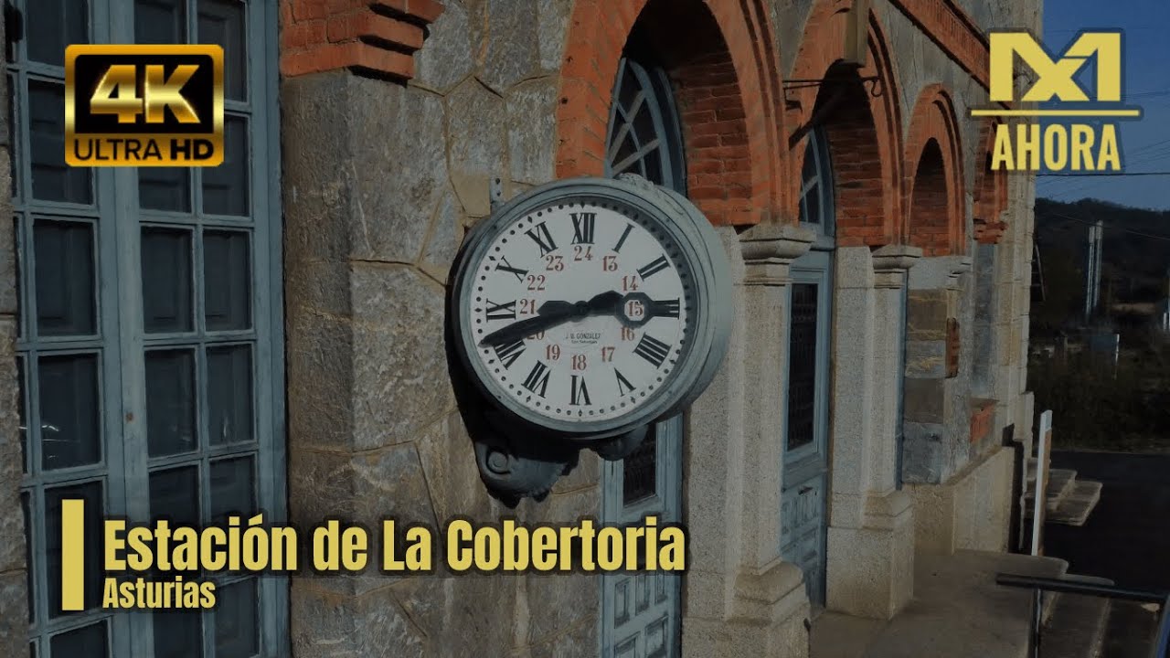 ESTACIÓN DE LA COBERTORIA (LENA - ASTURIAS) A VISTA DE DRON [4K]