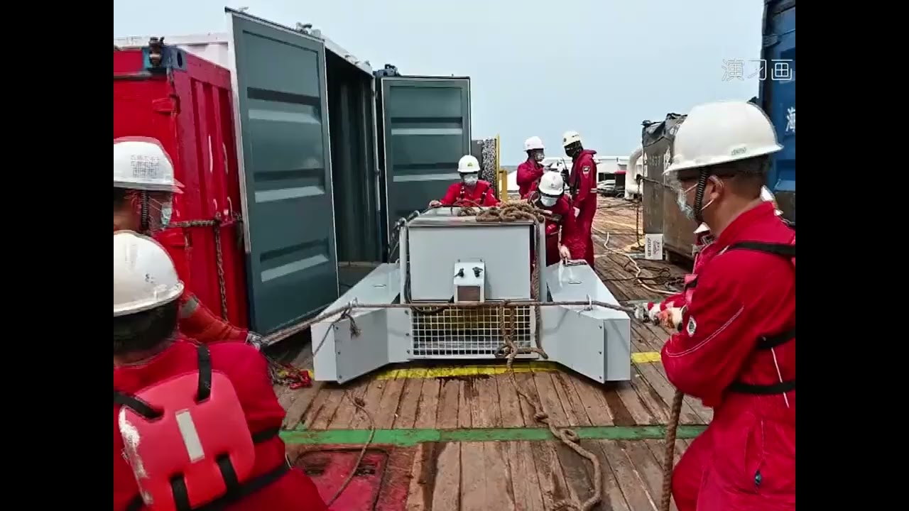 Oil Containment Boom Combined Skimmer Deployment Drill