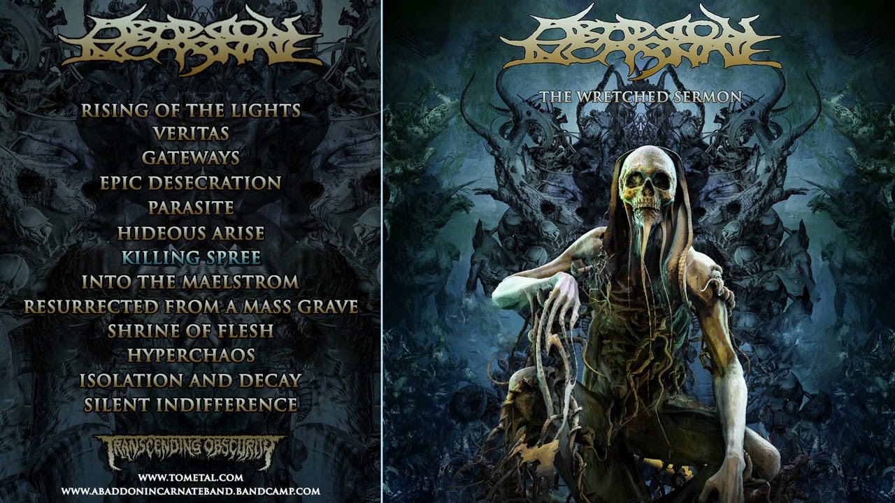 ABADDON INCARNATE (Ireland) - The Wretched Sermon FULL ALBUM STREAM (Death Metal/Grindcore)