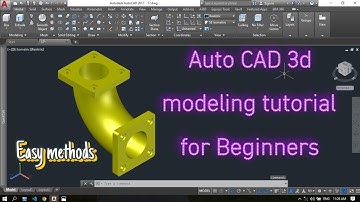 AutoCAD 3D Modeling Tutorial No.17 part 1| Presspull, Extrude Along Path, Subtract & 3D Mirror