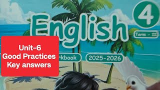 4th std Term-2 English workbook Unit-6 Good practices key answers ....2025-26