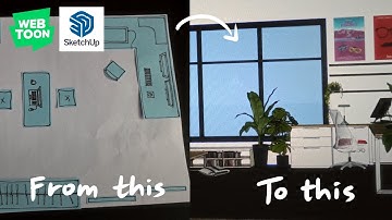 How I make my backgrounds on Sketchup for Webtoon