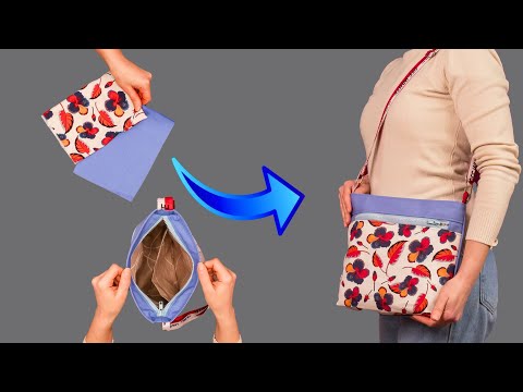 Easy crossbody bag tutorial 