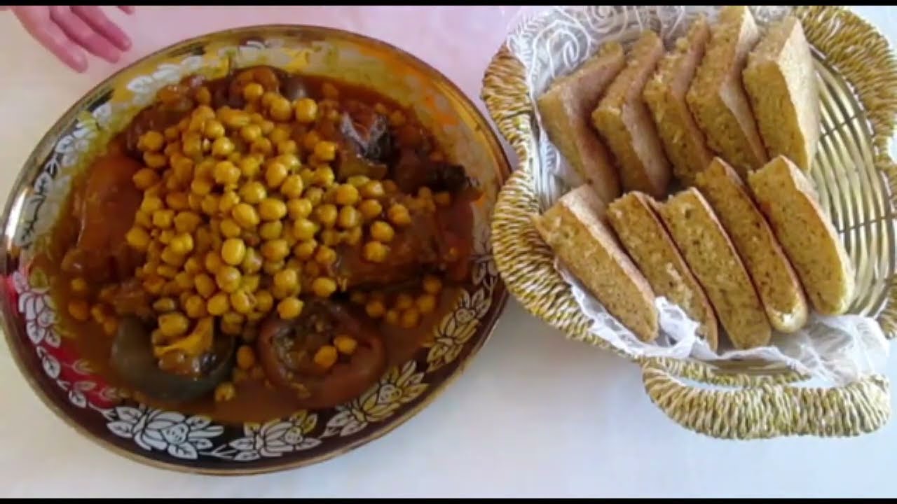 طبق الكرعين بݣري بالحمص والزبيب،سهل التحضير ولذيذ مذاق ياسلام👌👌