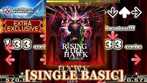 【DDR A】 RISING FIRE HAWK [SINGLE BASIC] 譜面確認＋クラップ