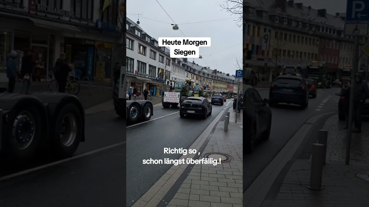 Siegen 29.12.2023 🇩🇪 Traktoren und LKW fluten die Innenstadt! Jetzt ist Schluss! Bauernprotest!