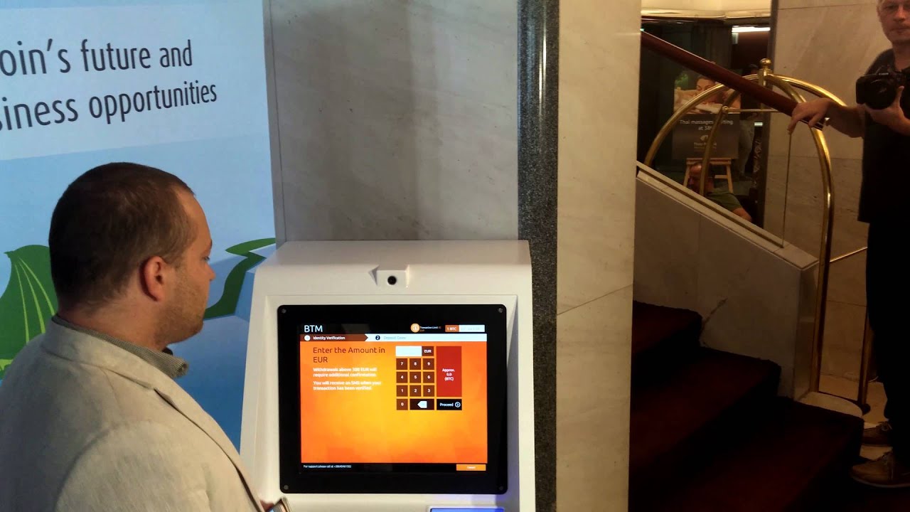 Two-Way Bitcoin ATM in Ljubljana (Slovenia), Hotel Slon -- Selling Bitcoins  in 1.5 Min