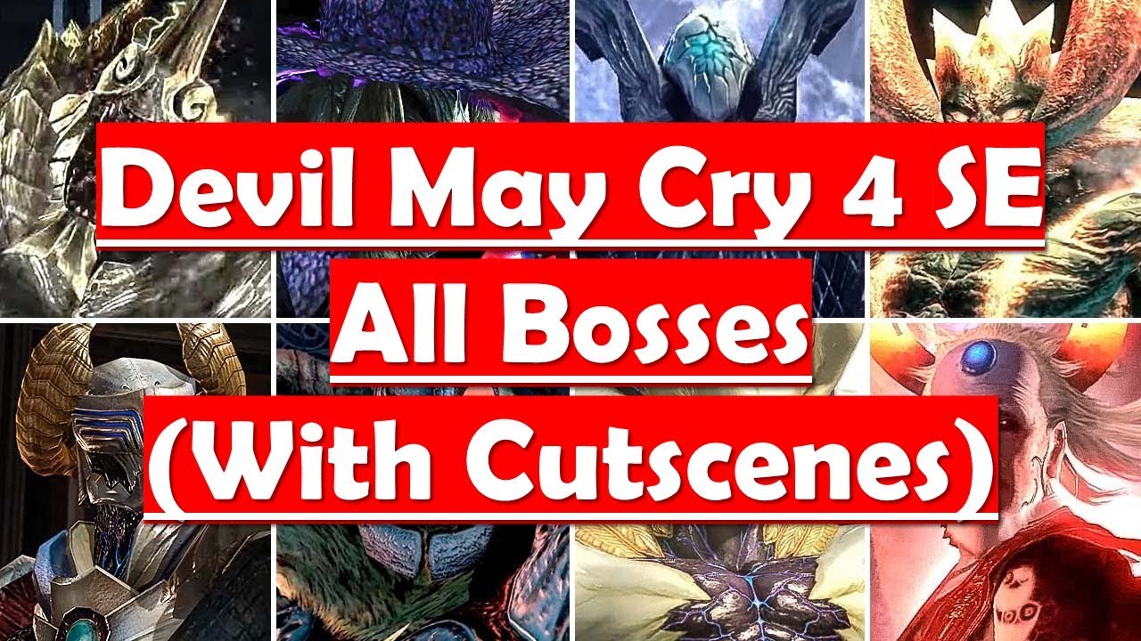 Devil May Cry 4 Special Edition – All Bosses+Cutscenes (Nero & Dante) | Full Boss Battles