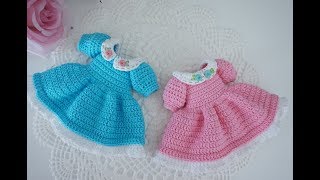 How to crochet pretty dress / Blythe clothes / doll outfit