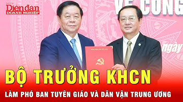 Bộ trưởng KHCN Huỳnh Thành Đạt làm Phó trưởng ban Tuyên giáo và Dân vận Trung ương | Tin nhanh