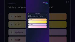 JS Interview Question: Which keyword returns a value? #shorts #coding