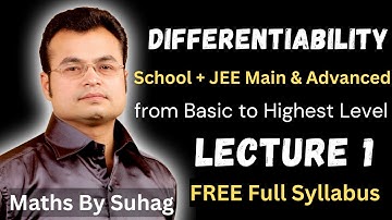 differentiability lec 1 #differential #calculus #differentiability IIT JEE Class 9 10 11 12 Dropper