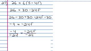 Alg 1 Pg. 98 #27