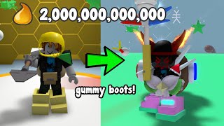 Rich Noob Got Gummy Boots & Demon Mask! 2 Trillion Honey & 48 Bees - Bee Swarm Simulator Roblox screenshot 4