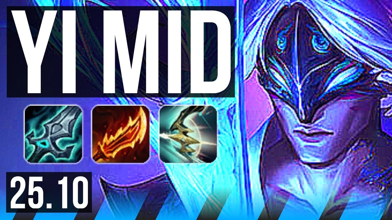 MASTER YI vs ZED (MID) | 7 solo kills | KR Master | 25.10