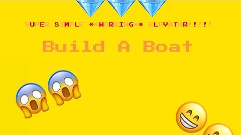 SUPER SIMPLE **WORKING** ELEVATOR!!!!!! Roblox - Build A Boat For Treasure