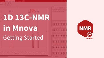 1D 13C-NMR in Mnova - Getting started