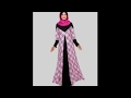 Model Baju Gamis Dua Motif