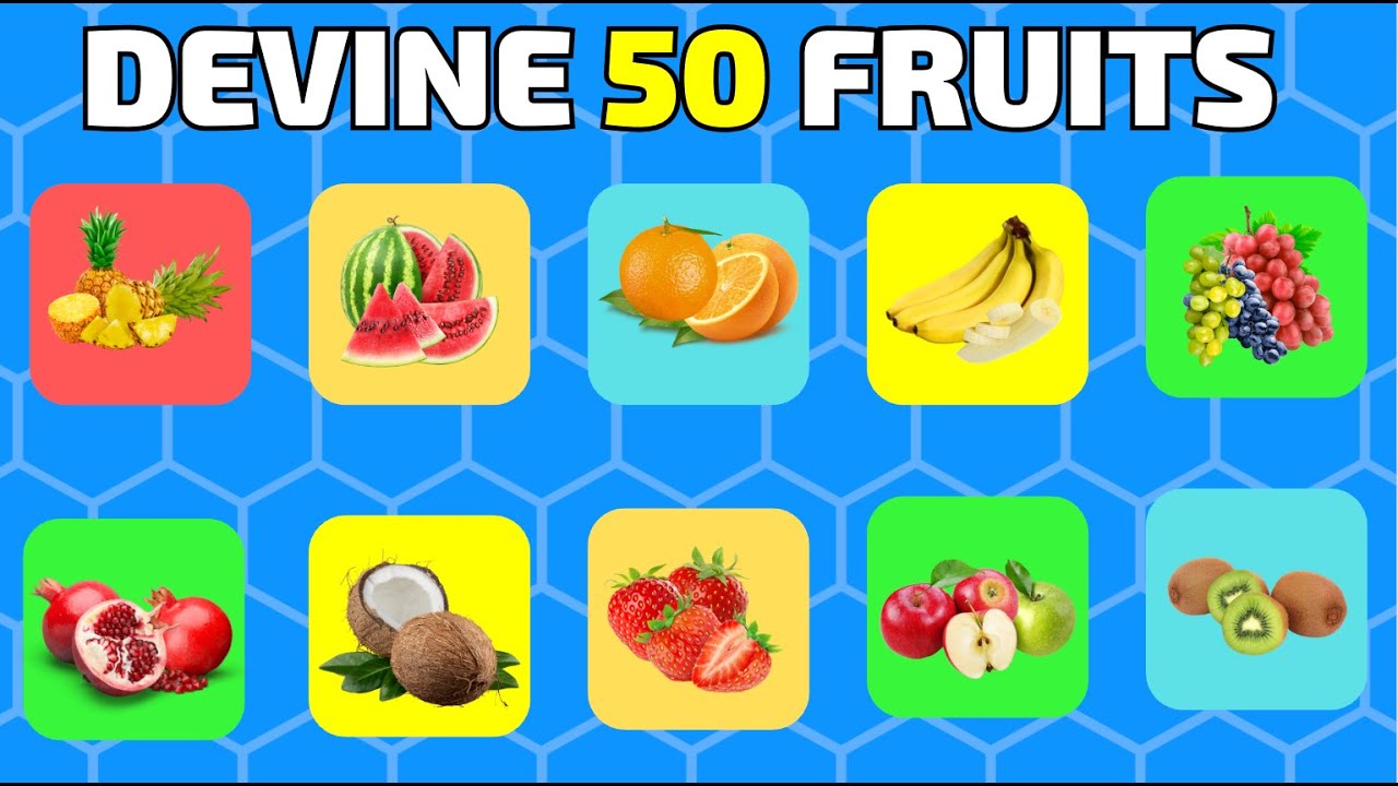 Devine le FRUIT en 3 secondes 🍏🍇🍑 50 types de fruits différents fruit