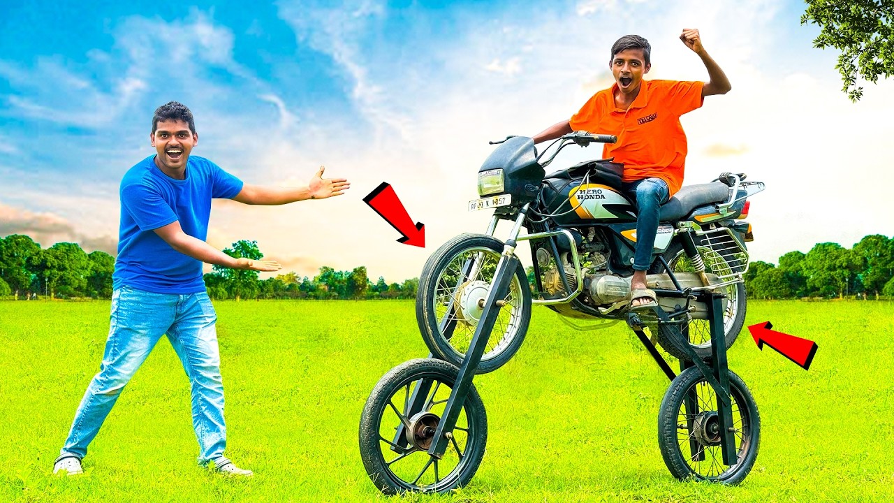 Making 4 Wheelers Bike & Driving on Road 🔥🔥 ఇలాంటి Crazy Bike ఎక్కడ చూసి ఉండరు…😱😱 Telugu Experiments