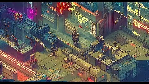 Hardstreet - Cyberpunk Isometric concept art (AI-generated video, text2vid)