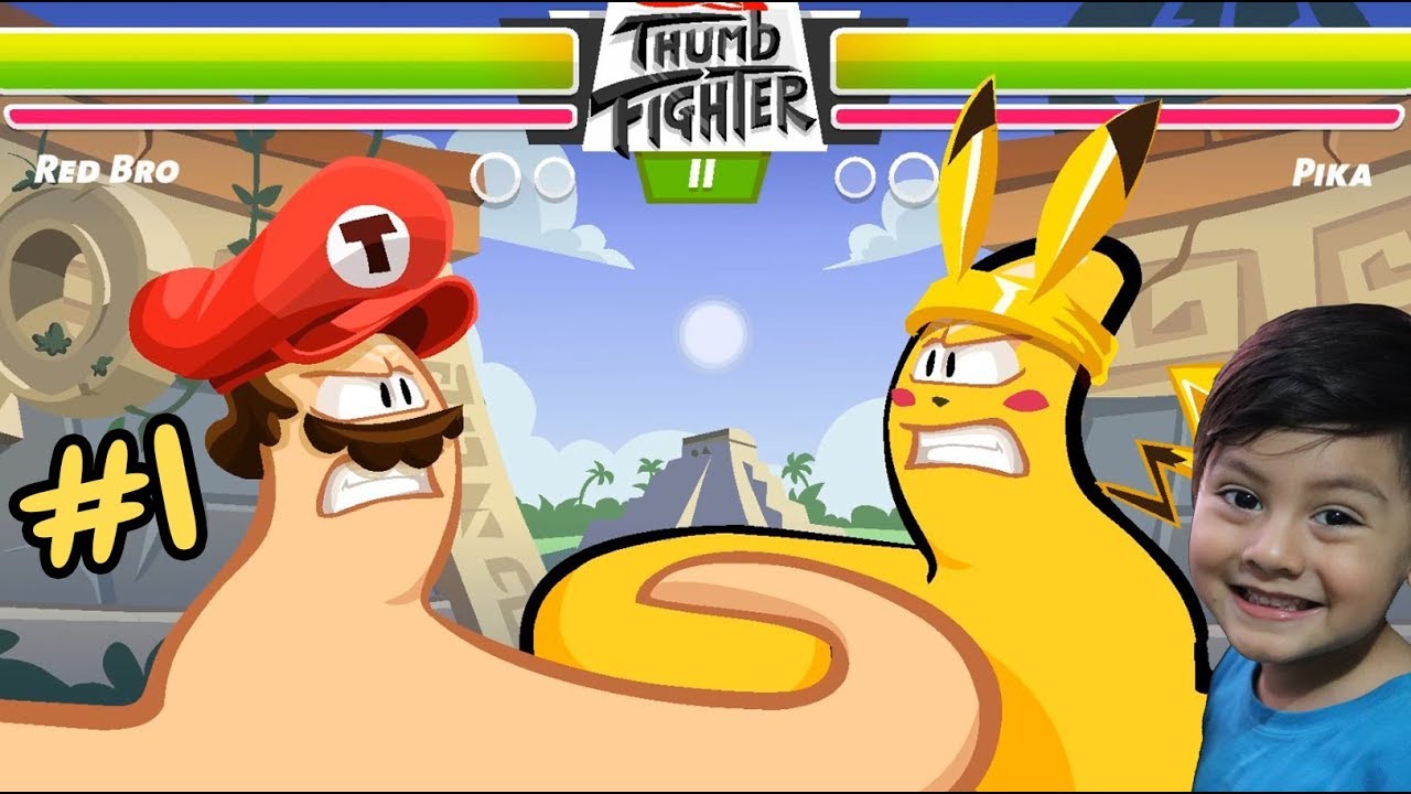 Fighter Gameplay | de Pulgares con Super y Pokemon | Juego para niños - YouTube