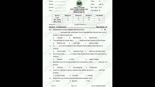 Class 7 Computer first term past paper Aps #2025 #aps #pastpapers #viral #foryou #shorts