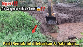 Download lagu Ngeri‼️Air sungai di alihkan kesini||Parit semak ini dilebarkan dan di dalamkan😱⁉️