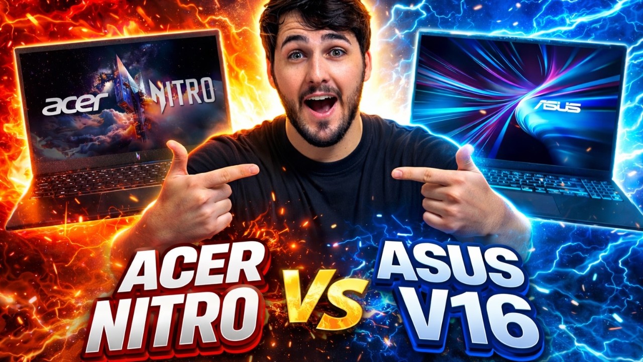 Qual o MELHOR NOTEBOOK GAMER com RTX 4050 em 2026? ACER NITRO V15 VS ASUS V16.