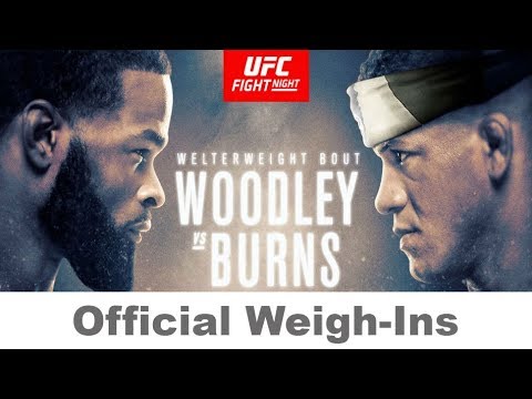 UFC on ESPN 9 Official Weigh-Ins: Tyron Woodley vs Gilbert Burns  | LIVE