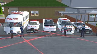 All Police Cars Collection 🚓🚔 at Little boy House 🏡 Sakura School Simulator 