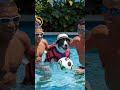 Ronaldo and Mbappé are bathing with their dog