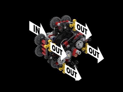 Controlling FOUR independent Outputs using one Motor | LEGO Technic