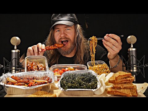 [ASMR] Eating Chinese Chicken Feast [Crunchy Triggers]